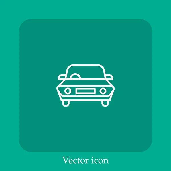 Auto Vector Pictogram Lineair Icon Line Met Bewerkbare Slag — Stockvector