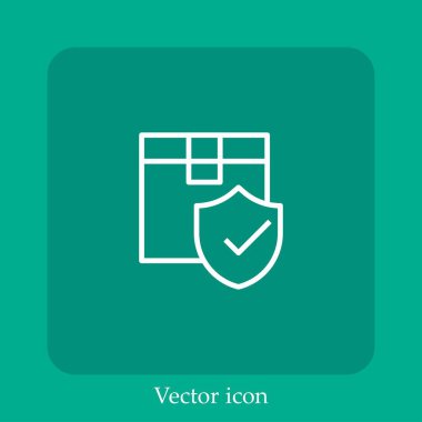 kutu vektör doğrusal simgesi. Düzenlenebilir vuruş ile satır