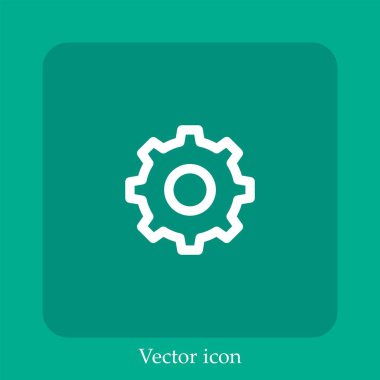 Ayarlar vektör doğrusal simgesi. Düzenlenebilir vuruş çizgisi