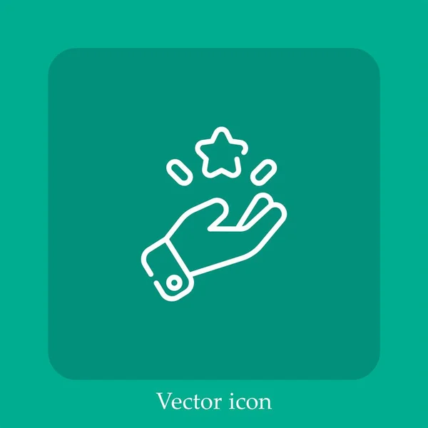 Favourite Vector Icon Linear Icon Line Editable Stroke — Stock Vector