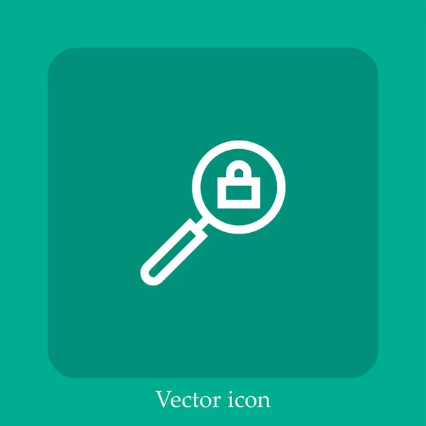 Vergrößerungsglas Vektor Symbol Lineare Icon Line Mit Editierbarem Strich — Stockvektor