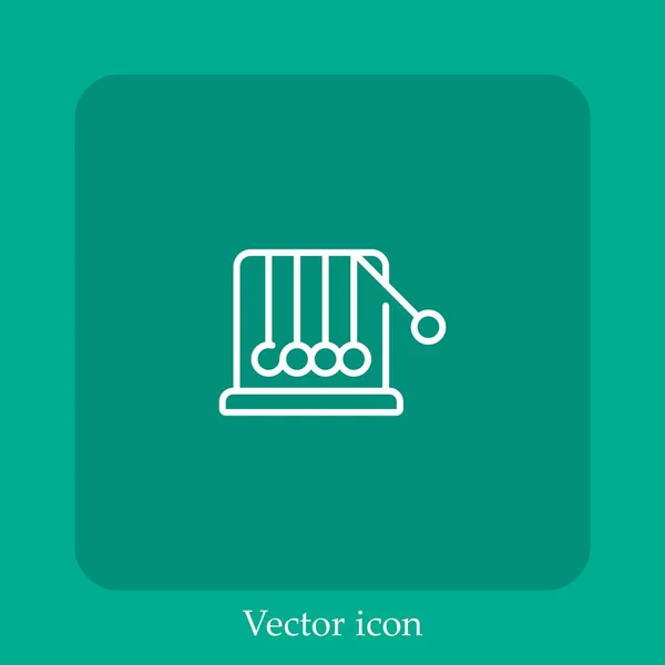 Newtons Ícone Vetor Berço Icon Line Linear Com Curso Editável — Vetor de Stock