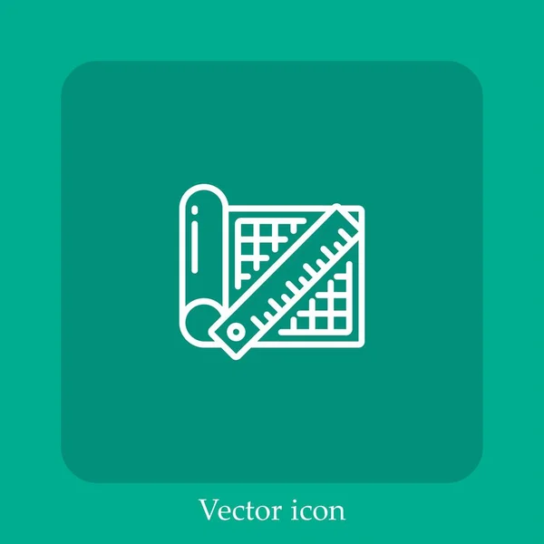 Planos Ícone Vetorial Linear Icon Line Com Curso Editável — Vetor de Stock