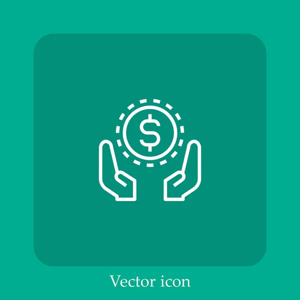 Vektor Symbol Speichern Lineare Icon Line Mit Editierbarem Strich — Stockvektor