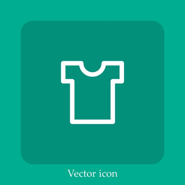 Hemdvektorsymbol Lineare Icon Line Mit Editierbarem Strich — Stockvektor