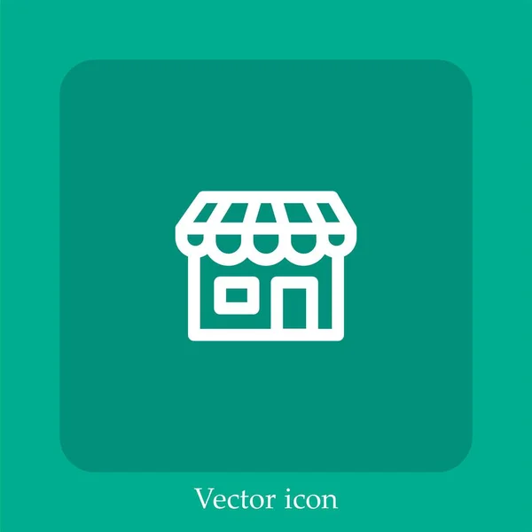 Shop Vektor Symbol Lineare Icon Line Mit Editierbarem Strich — Stockvektor