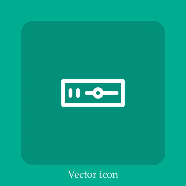 Ícone Vetorial Pausa Linear Icon Line Com Curso Editável — Vetor de Stock