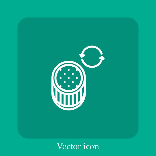 Ícone Vetor Filtro Linear Icon Line Com Curso Editável — Vetor de Stock