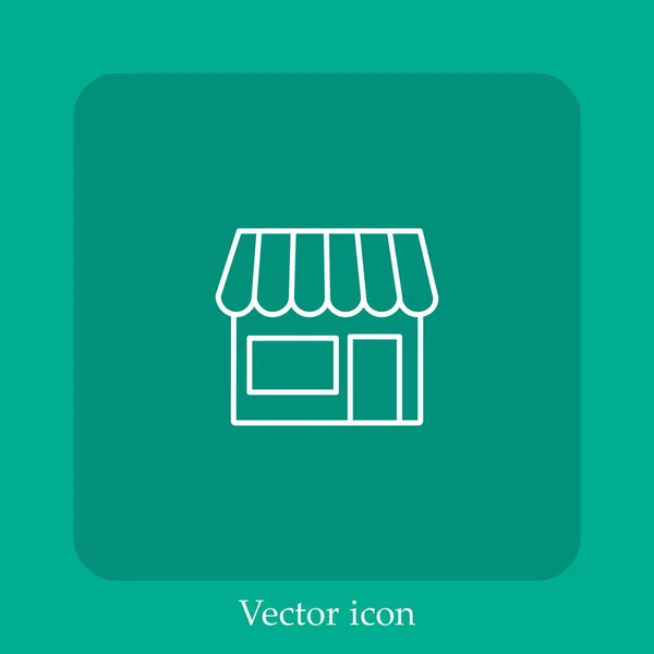 Cafe Vector Icon Lineare Icon Line Mit Editierbarem Strich — Stockvektor