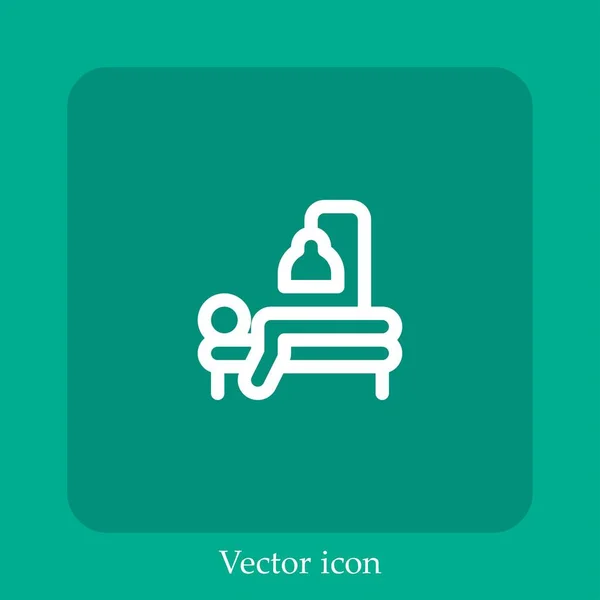 Icono Vector Infrarrojo Icon Line Lineal Con Carrera Editable — Vector de stock