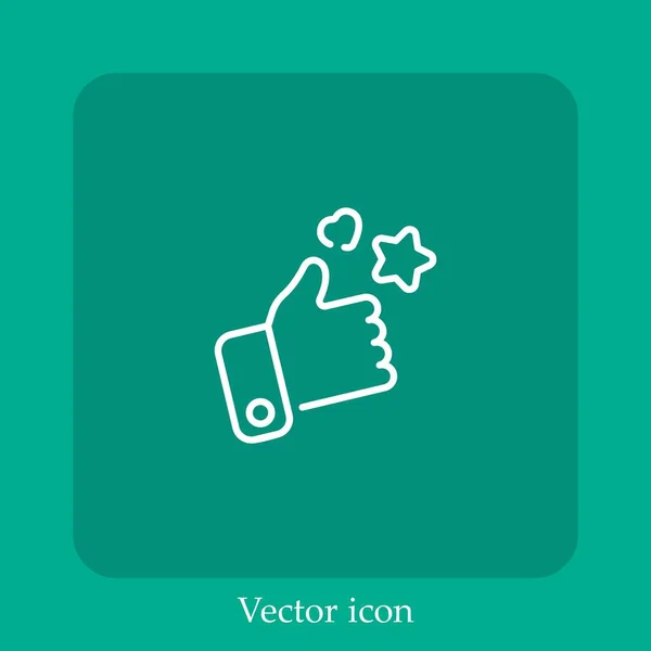 Como Icono Vectorial Icon Line Lineal Con Carrera Editable — Vector de stock