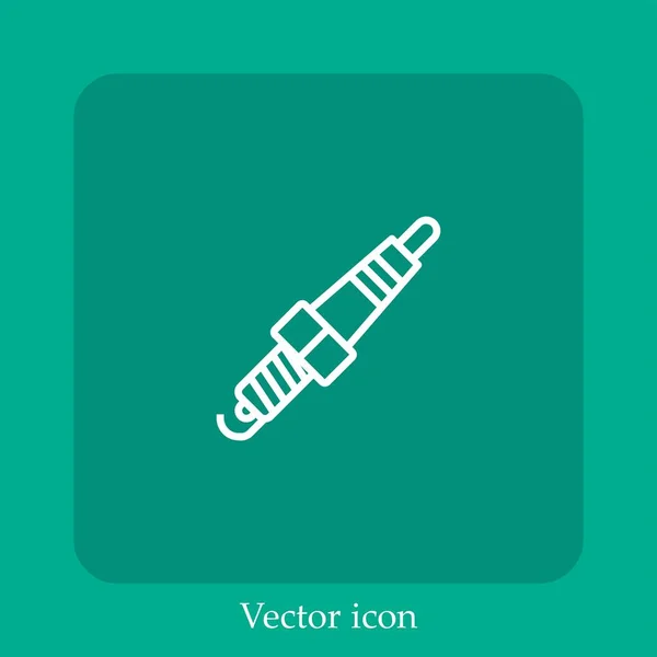 Plug Vektor Symbol Lineare Icon Line Mit Editierbarem Strich — Stockvektor