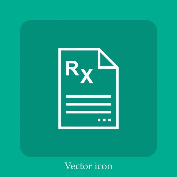 Histoire Clinique Icône Vectorielle Icône Linéaire Ligne Avec Course Modifiable — Image vectorielle