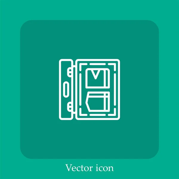 Embalagem Ícone Vetor Linear Icon Line Com Curso Editável — Vetor de Stock