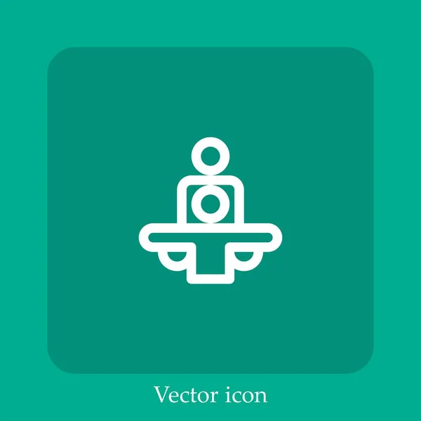 Ícone Vetor Reabilitação Linear Icon Line Com Curso Editável — Vetor de Stock