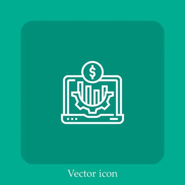 Reportar Ícone Vetorial Linear Icon Line Com Curso Editável — Vetor de Stock
