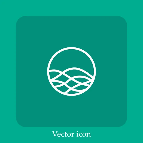 Siri Vector Icon Linear Icon Line Editable Stroke — Stock Vector