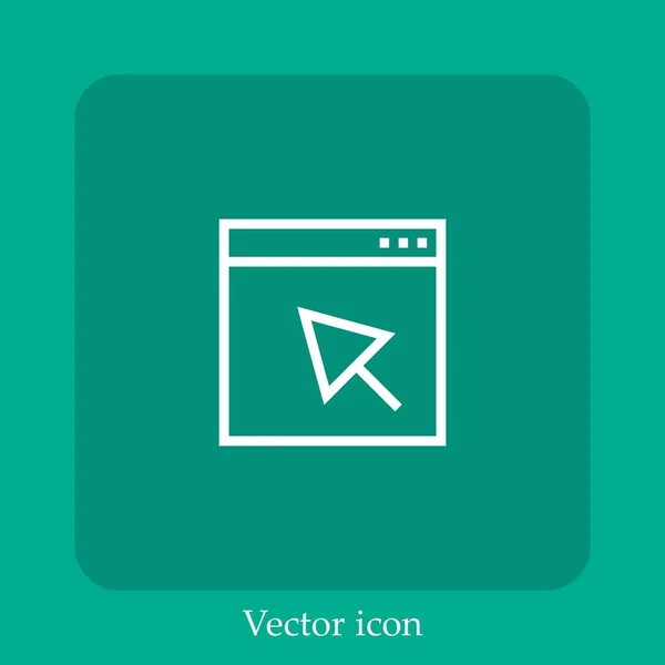 Ícone Vetor Página Web Icon Line Linear Com Curso Editável — Vetor de Stock