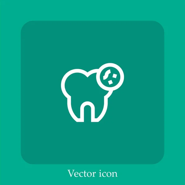 Icona Vettoriale Batterica Icon Line Lineare Con Ictus Modificabile — Vettoriale Stock