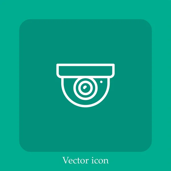 Cctv Vektorsymbol Lineare Icon Line Mit Editierbarem Strich — Stockvektor