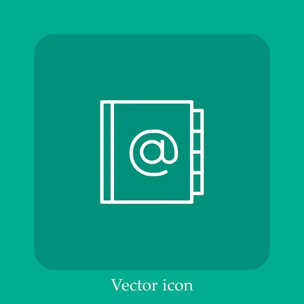 Kontaktvektorsymbol Lineare Icon Line Mit Editierbarem Strich — Stockvektor