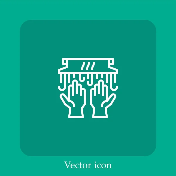 Icône Vectorielle Chaleur Icône Linéaire Ligne Avec Course Modifiable — Image vectorielle