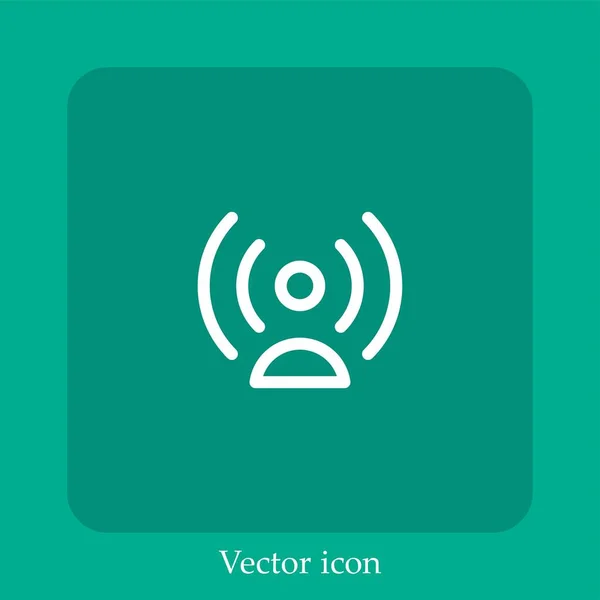 Ícone Vetor Influenciador Linear Icon Line Com Curso Editável — Vetor de Stock