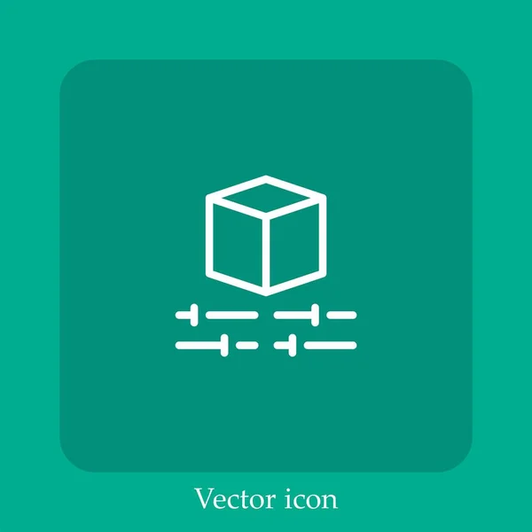 Parámetros Icono Vectorial Icon Line Lineal Con Carrera Editable — Vector de stock