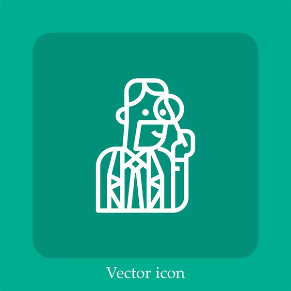 Forschung Vektor Symbol Lineare Icon Line Mit Editierbarem Strich — Stockvektor
