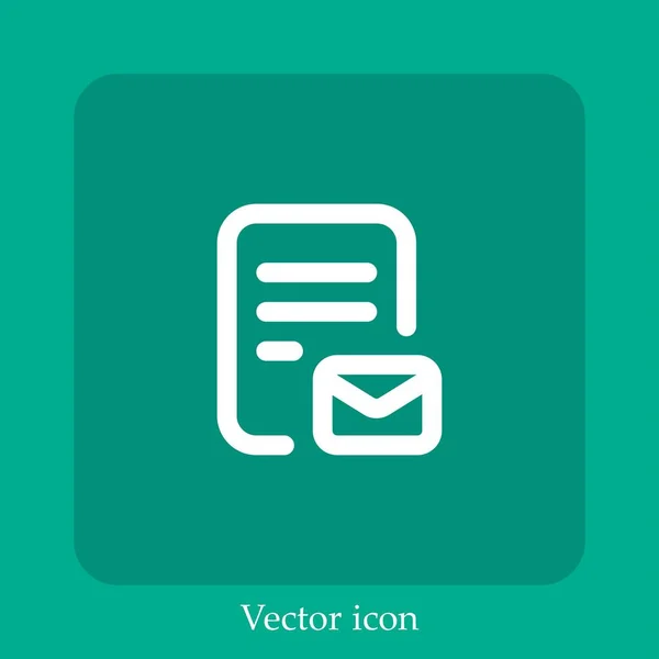 Dateivektorsymbol Lineare Icon Line Mit Editierbarem Strich Senden — Stockvektor