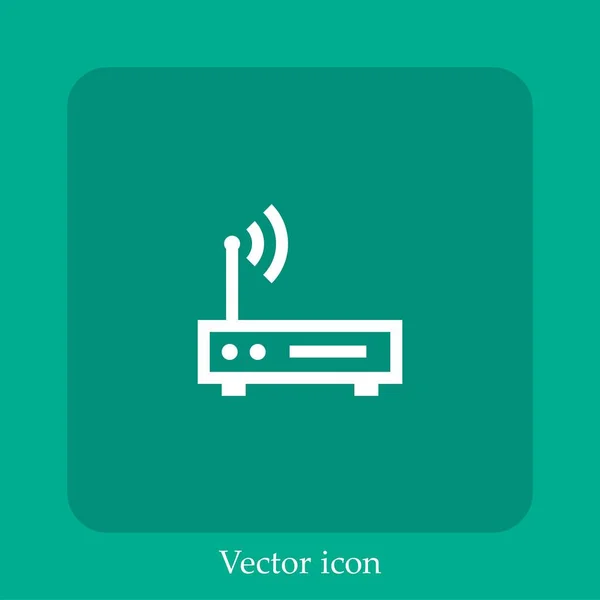 Ícone Vetor Wifi Linear Icon Line Com Curso Editável — Vetor de Stock