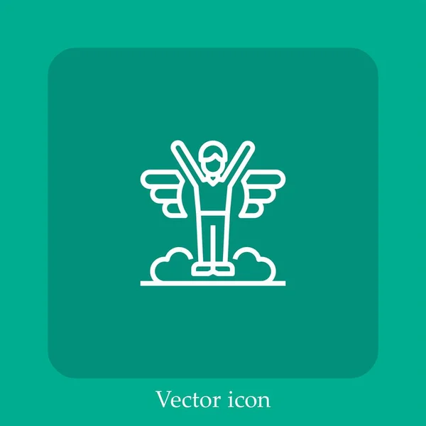 Leadership Vector Icon Linear Icon Line Editable Stroke — Stock Vector