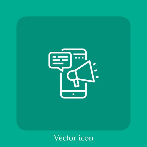 Marketing Vektor Icon Lineare Icon Line Mit Editierbarem Strich — Stockvektor