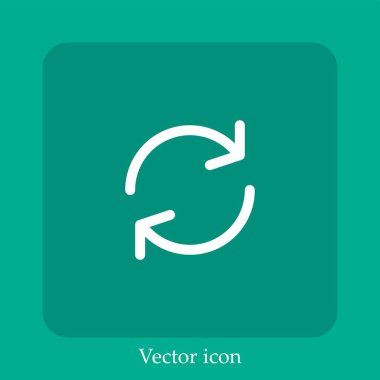 Vektör simgesi doğrusal simgesini tazele. Düzenlenebilir vuruşla satır