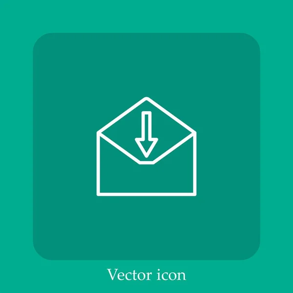 Empfangenes Vektorsymbol Linear Icon Line Mit Editierbarem Strich — Stockvektor
