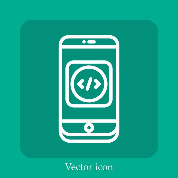 Icona Vettoriale App Icon Line Lineare Con Tratto Modificabile — Vettoriale Stock