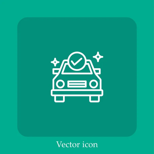 Auto Vektor Symbol Lineare Icon Line Mit Editierbarem Strich — Stockvektor