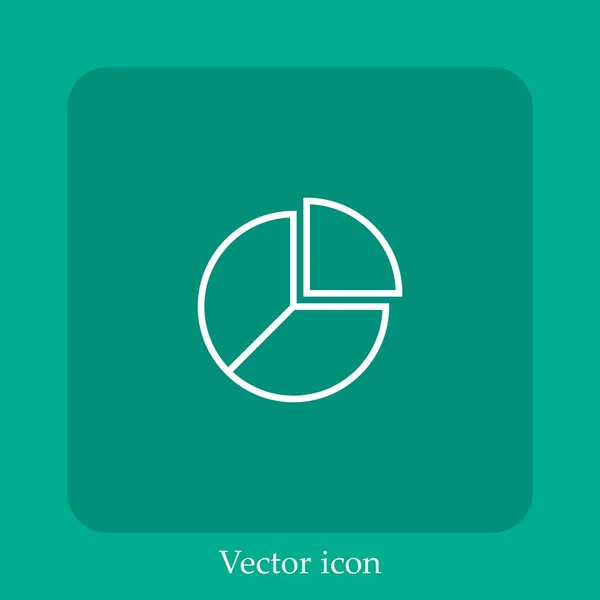 Gráfico Ícone Vetor Linear Icon Line Com Curso Editável — Vetor de Stock