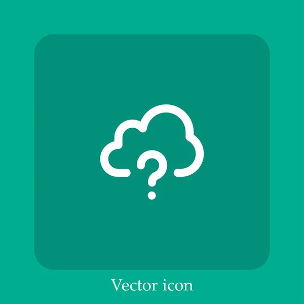 Wolkenvektorsymbol Lineare Icon Line Mit Editierbarem Strich — Stockvektor