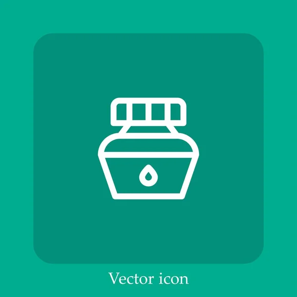 Цвет Иконки Вектора Линейный Icon Line Редактируемым Штрихом — стоковый вектор