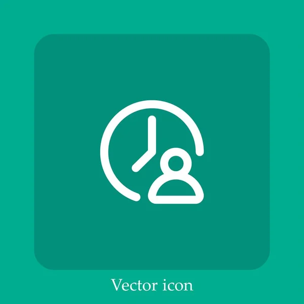 Ícone Vetor Desempenho Linear Icon Line Com Curso Editável — Vetor de Stock