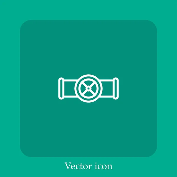 Ícone Vetor Tubo Linear Icon Line Com Curso Editável — Vetor de Stock