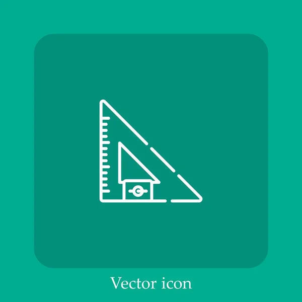 Ruler Vector Icon Linear Icon Line Editable Stroke — Stock Vector