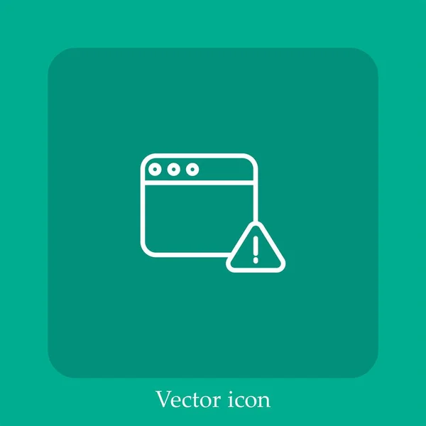 Website Vektor Symbol Lineare Icon Line Mit Editierbarem Strich — Stockvektor