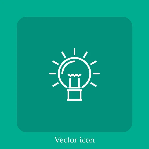 Icône Vectorielle Métier Icône Linéaire Ligne Avec Trait Modifiable — Image vectorielle