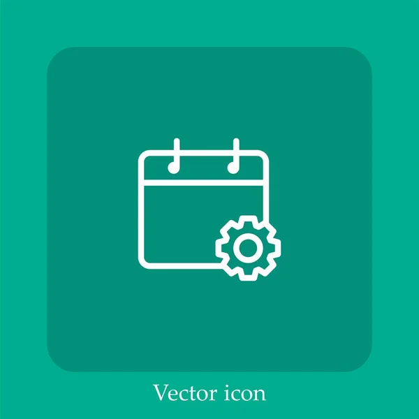 Icône Vectorielle Événement Icône Linéaire Ligne Avec Course Modifiable — Image vectorielle