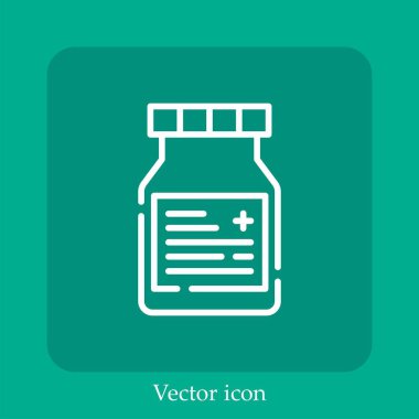 tıbbı vektör doğrusal simgesi. Düzenlenebilir vuruş ile satır