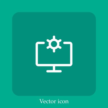 vektör simgesi doğrusal simgesini izle. Düzenlenebilir vuruş ile çizgi