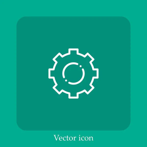 Opciones Icono Vectorial Icon Line Lineal Con Carrera Editable — Vector de stock