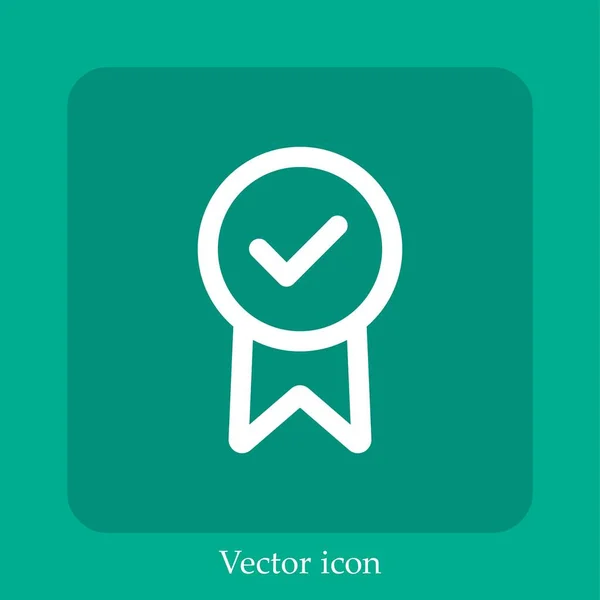 Ícone Vetor Qualidade Linear Icon Line Com Curso Editável — Vetor de Stock